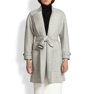 Burberry Heronsby Wool Belted Coat